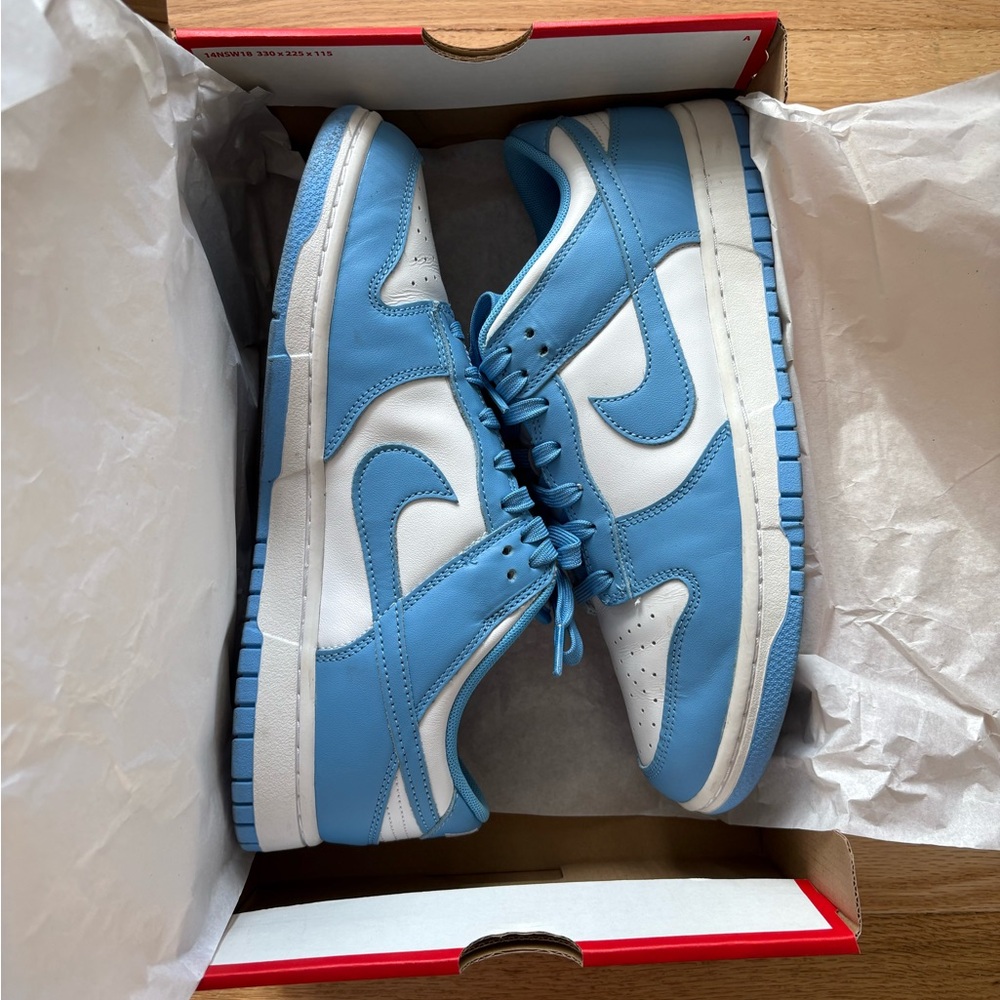 Men’s Nike Dunk Low Retro University Blue and White